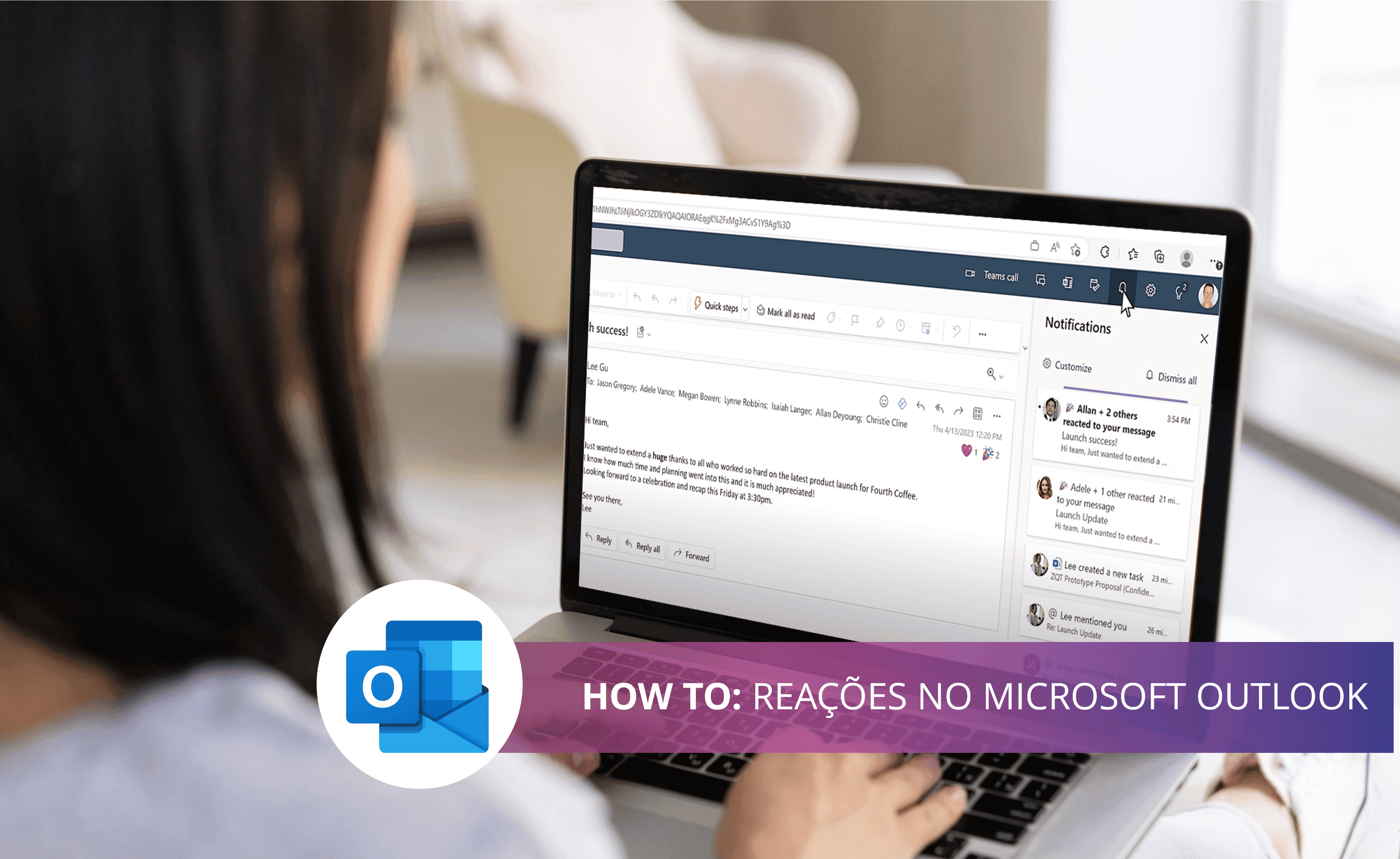 How TO: Reações no Microsoft Outlook 
